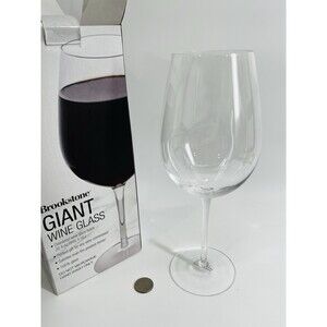 Brookstone Giant Wine Glass 32 Fl. Oz. Glass Brand New Gag? Guft Idea For Her